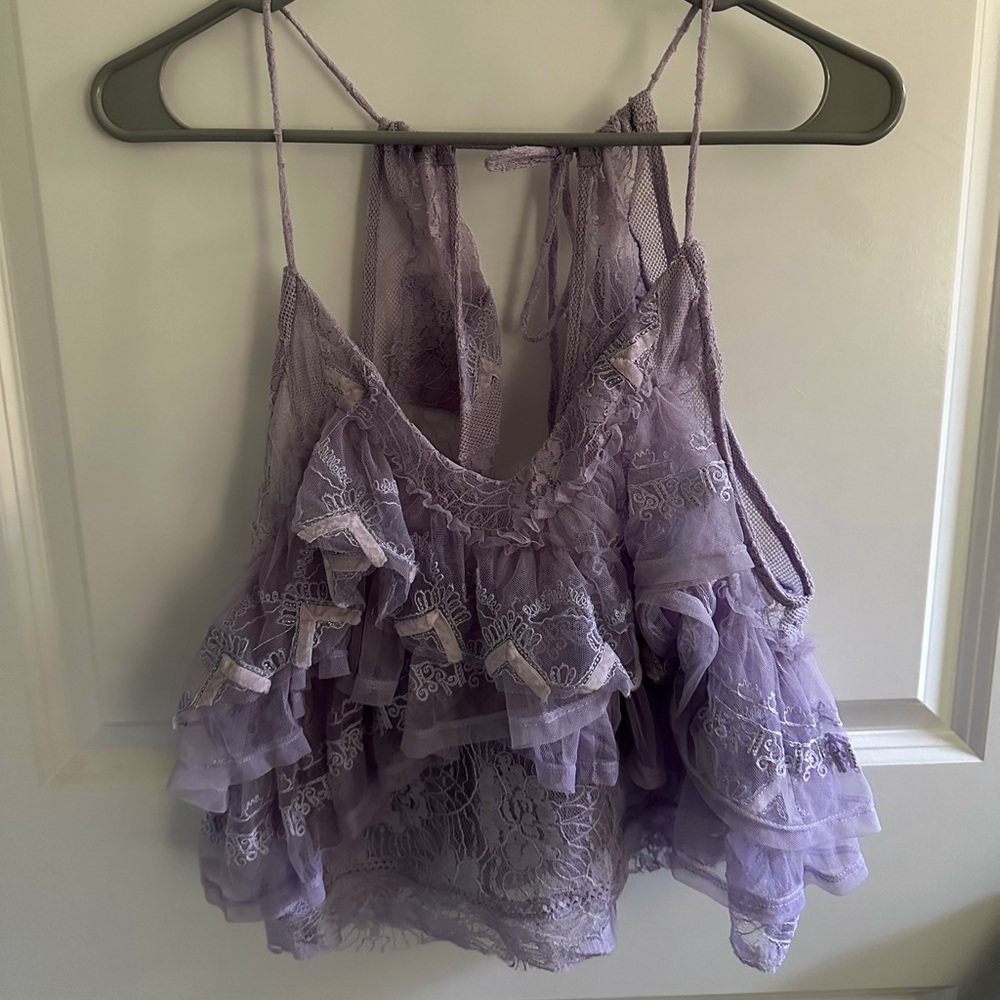 Purple flowy free people top💜
